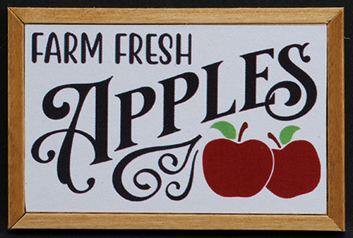 Farm Fresh Apples Picture, Oak Frame